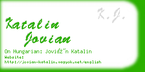 katalin jovian business card